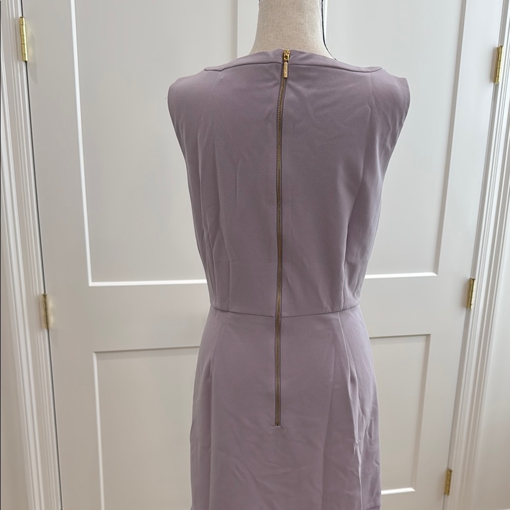 Karl Lagerfeld Purple Asymmetrical Ruffled Sheath Mini Dress - Picture 4 of 4